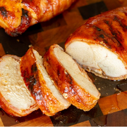 Grilled Aussie Bacon-Wrapped Chicken Breast