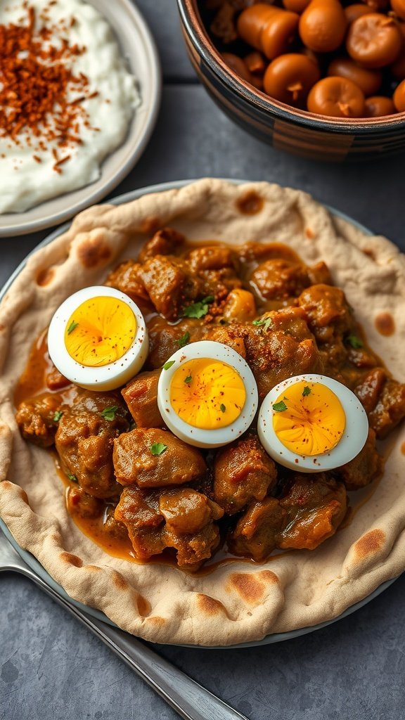 Slow-Simmered Ethiopian Doro Wat Chicken Stew with Hard-Boiled Eggs