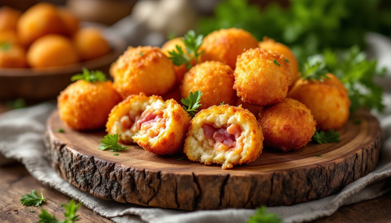 Serrano Ham and Manchego Cheese Croquetas with Panko Crust
