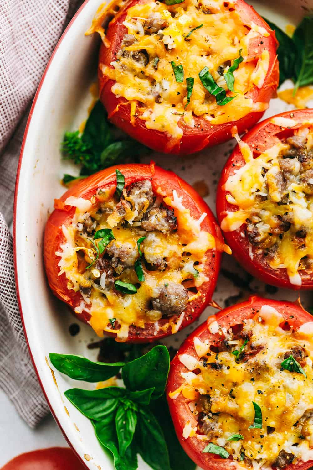 Layered Stuffed Onions and Tomatoes with Spiced Beef and Rice