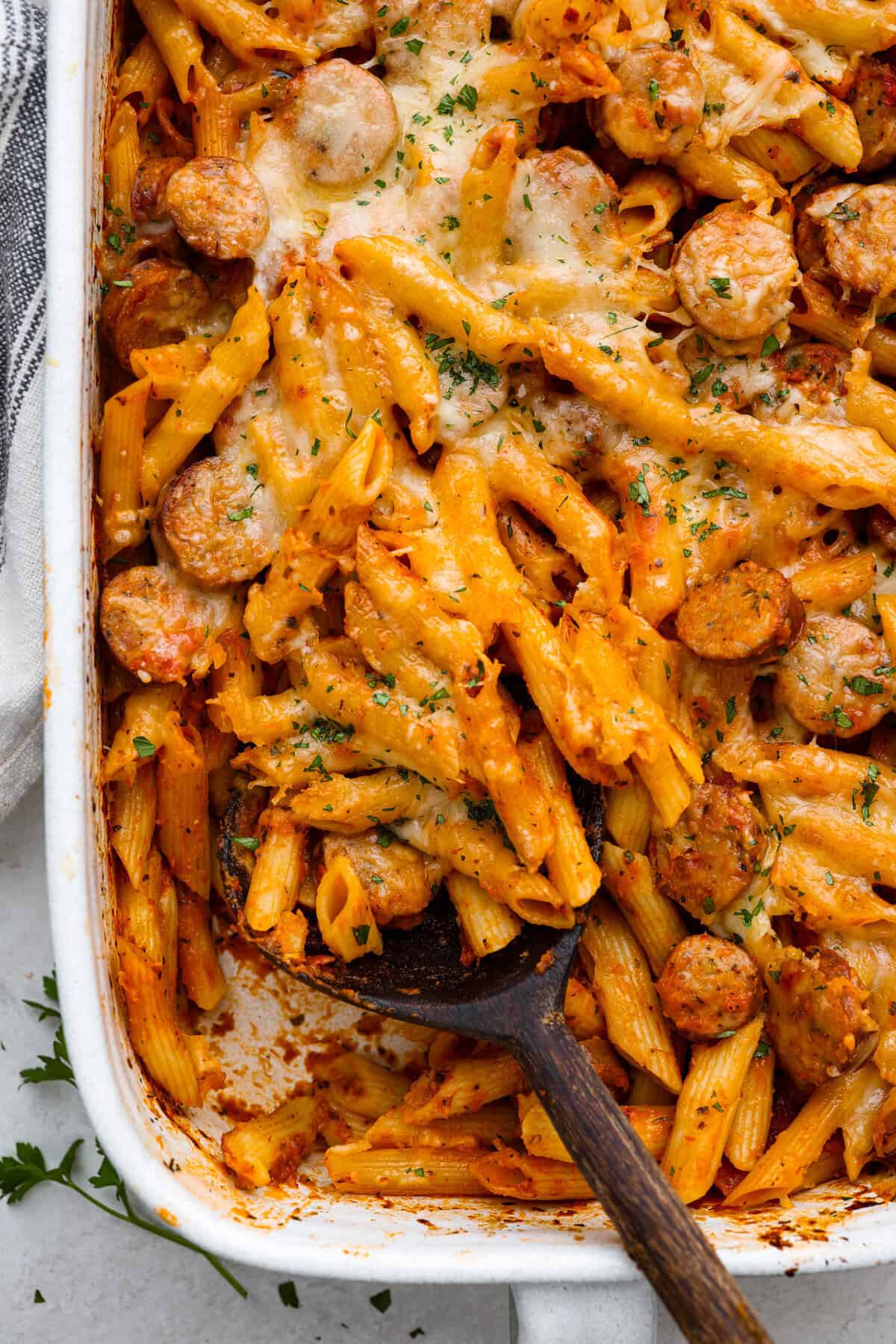 Deep-Dish Tomato and Sausage Bake with Italian Herbs