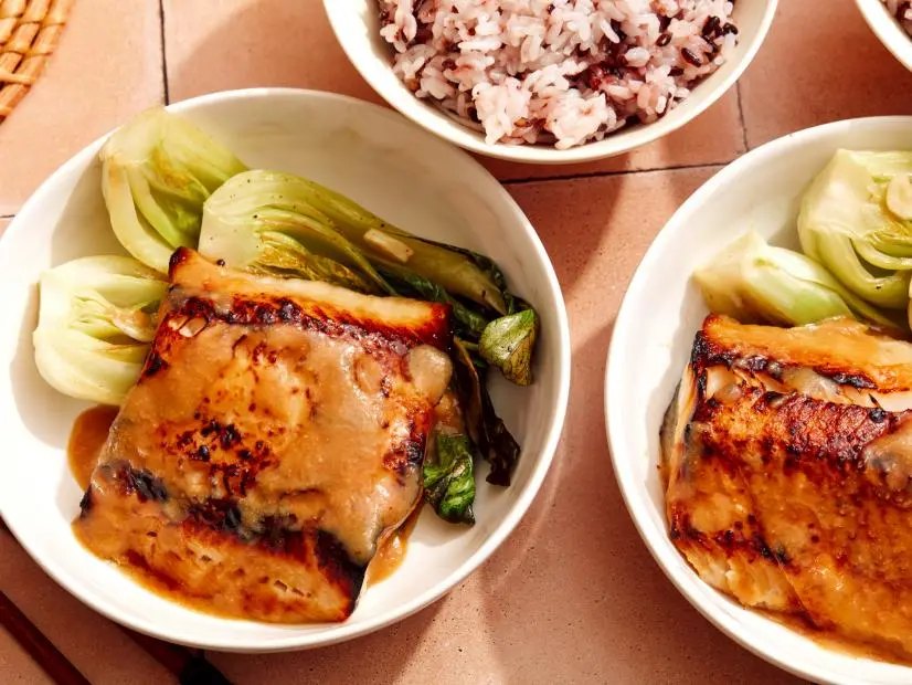 Sheet Pan Miso-Glazed Cod with Baby Bok Choy