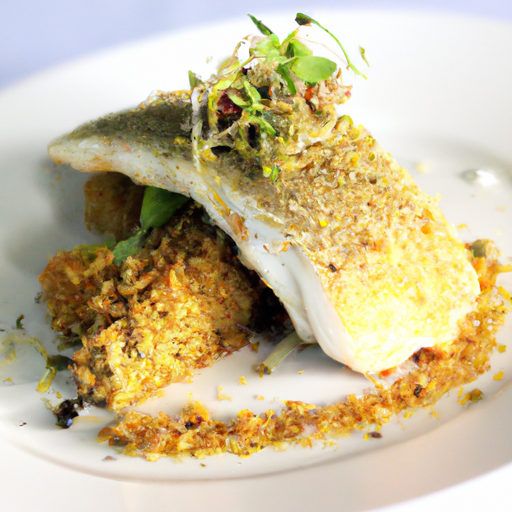 Roasted Macadamia-Crusted Barramundi with Finger Lime Salsa