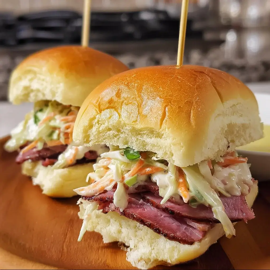 Pepperjack Bratwurst with Smoked Pastrami Slaw