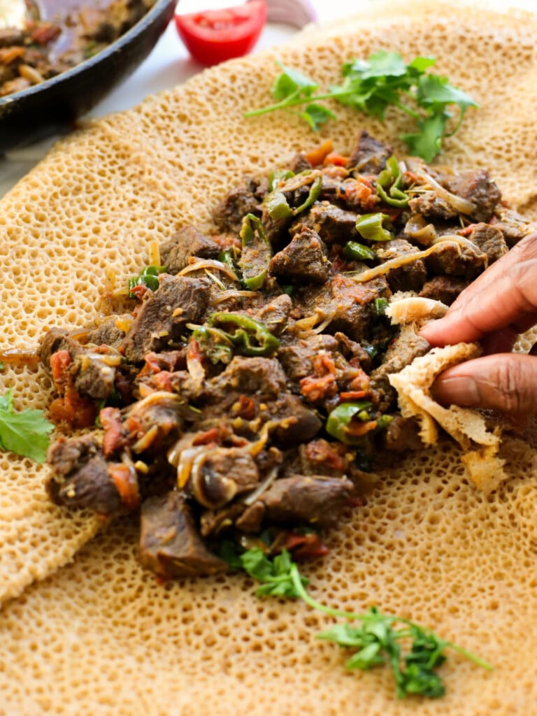 Slow-Simmered Berbere Beef Wat with Injera