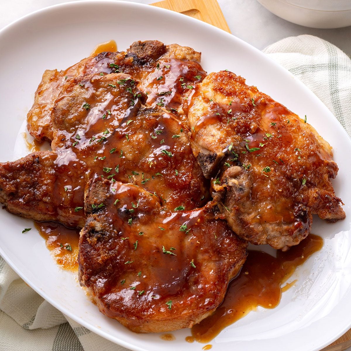 Maple-Glazed Grilled Pork Chops with Rosemary