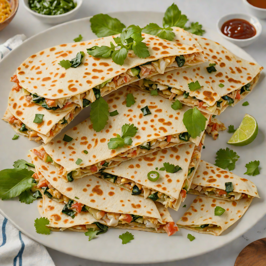 Sautéed Chicken Quesadilla with Roasted Poblano and Monterey Jack