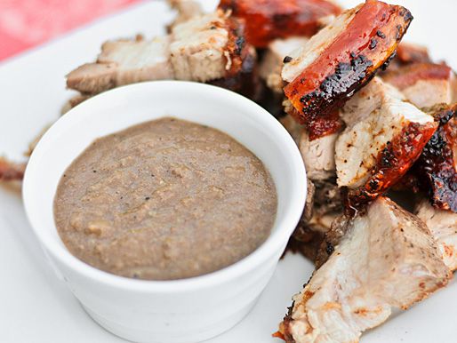 Grilled Cebu-Style Lechon Belly with Liver Sauce