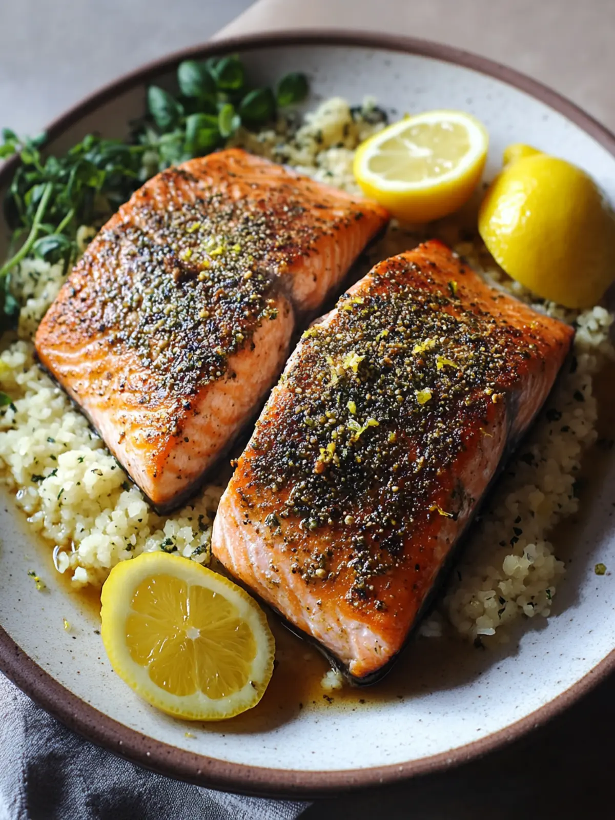Oven-Roasted Mediterranean Salmon with Lemon and Za’atar