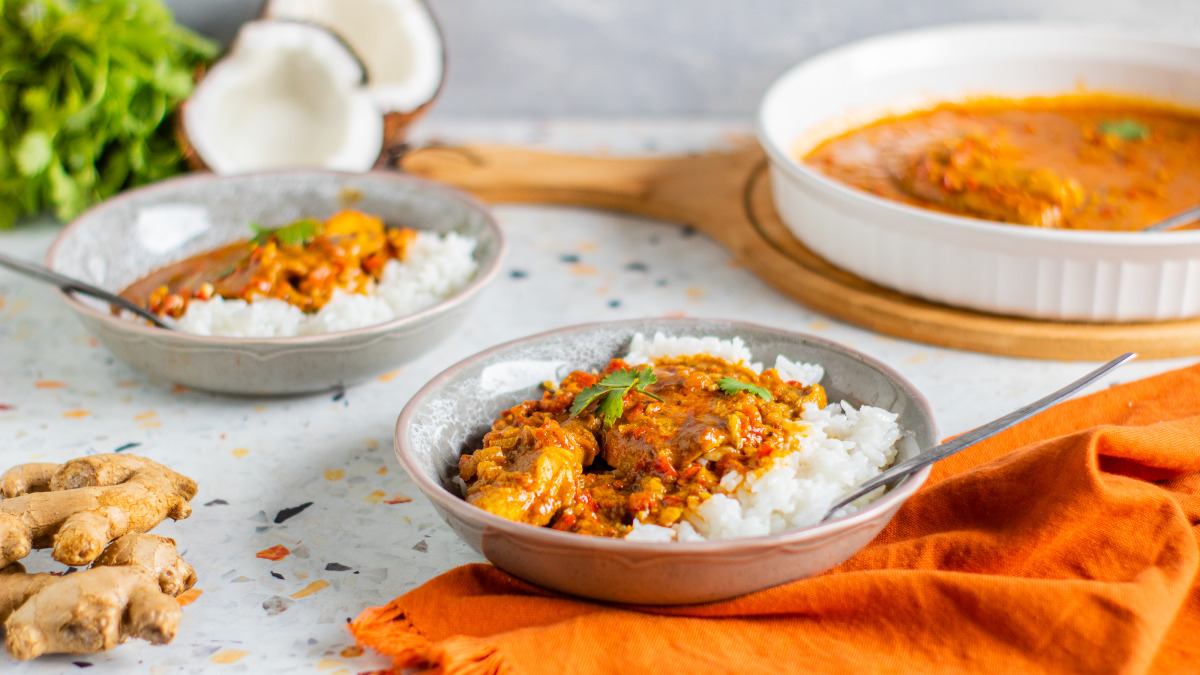 Simmered Tilapia in Coconut Curry with Kenyan Spices
