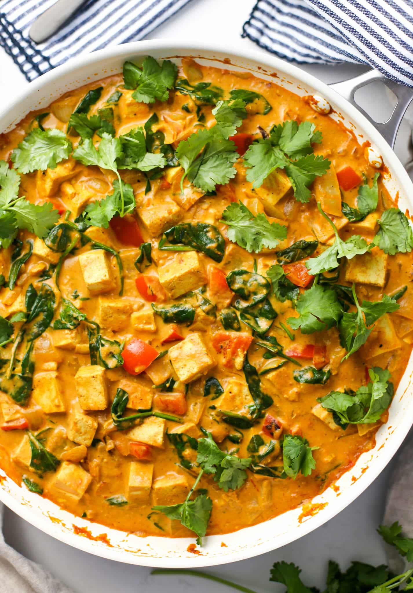 Spiced Coconut Thai Curry with Tofu and Vegetables