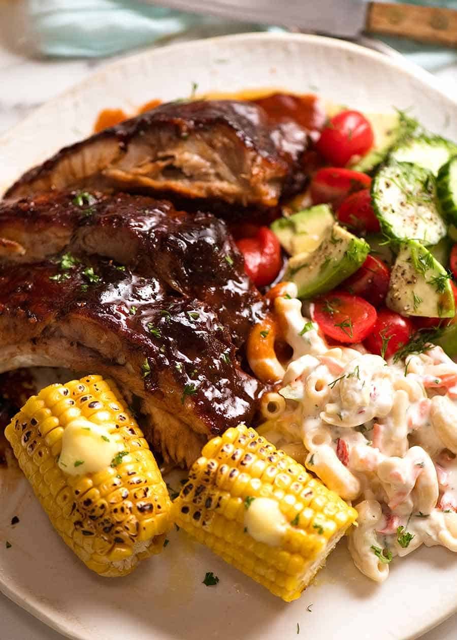 Charred Pineapple and Jalapeño BBQ Pork Ribs