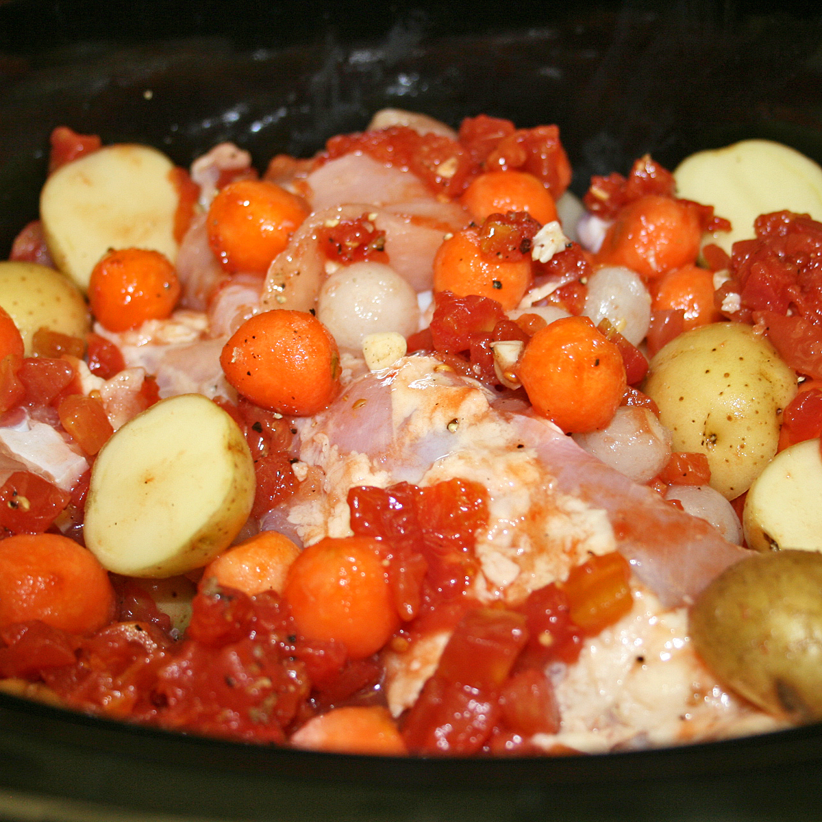 Mediterranean Slow Cooker Chicken & Vegetable Stew