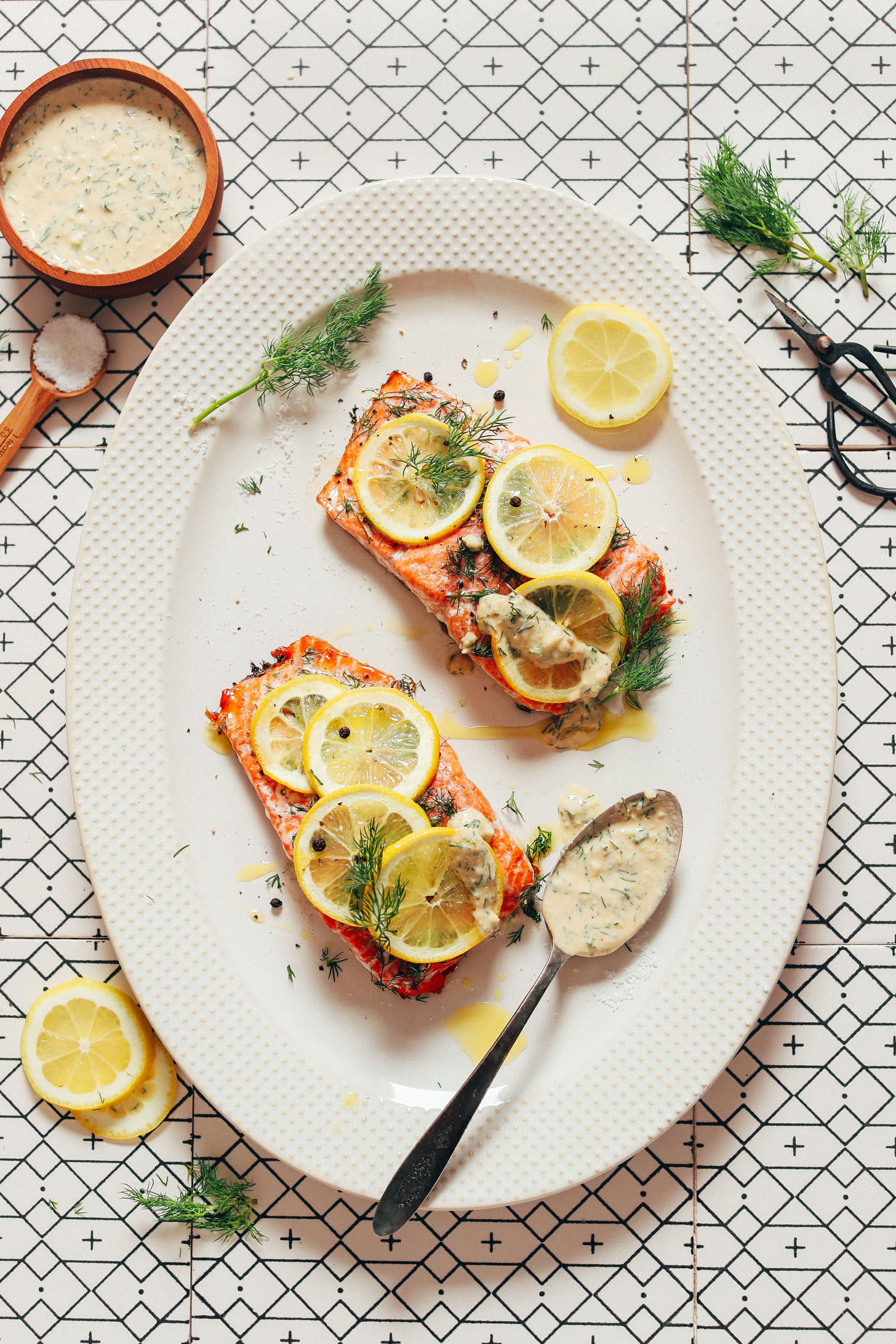Oven-Roasted Salmon with Lemon-Dill Aioli