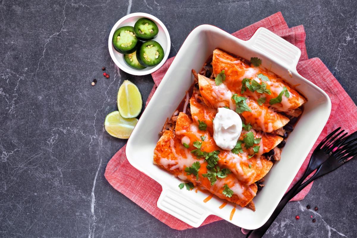 Texas Enchiladas with Smoky Tomato Sauce