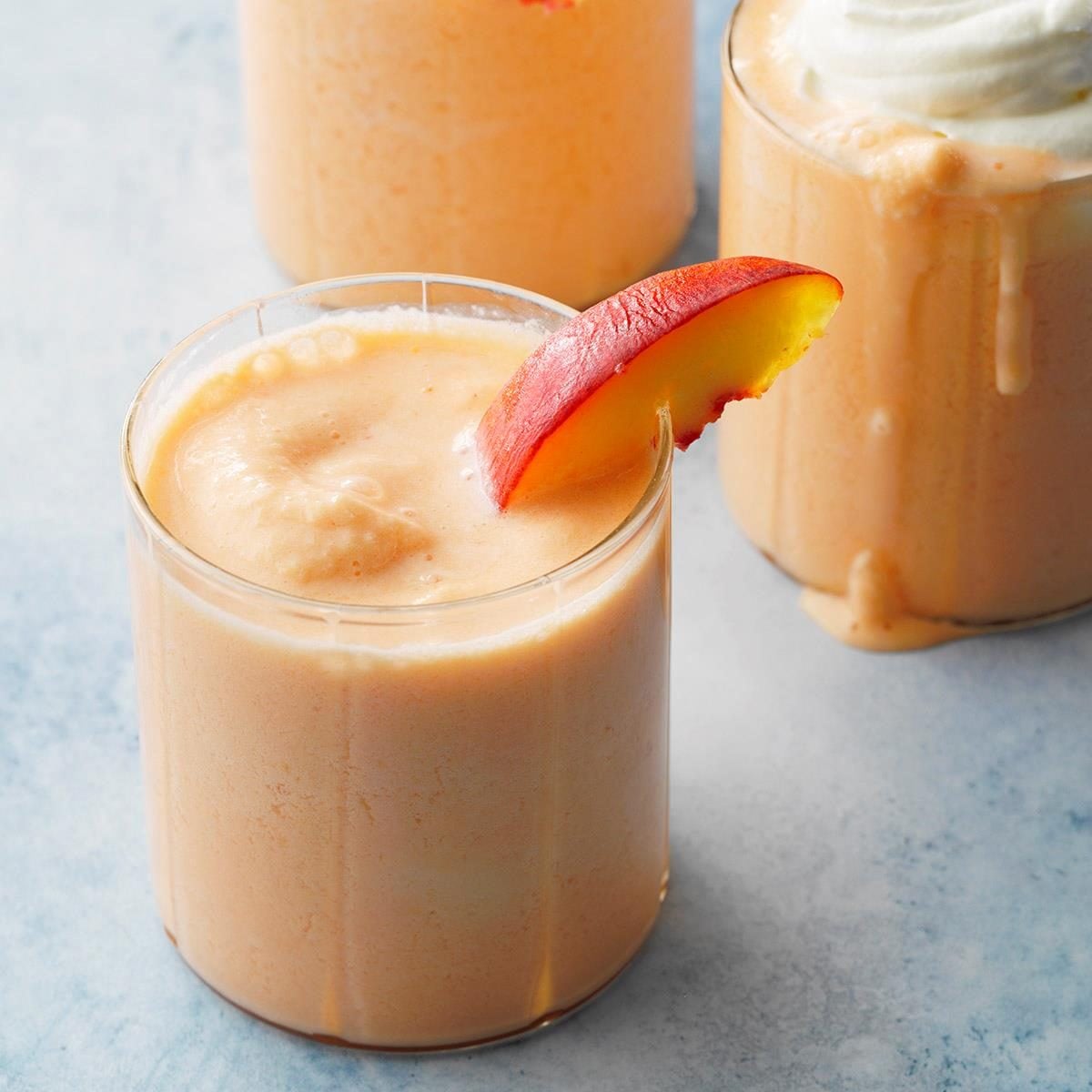 Smoky Peach Mezcal Fizz