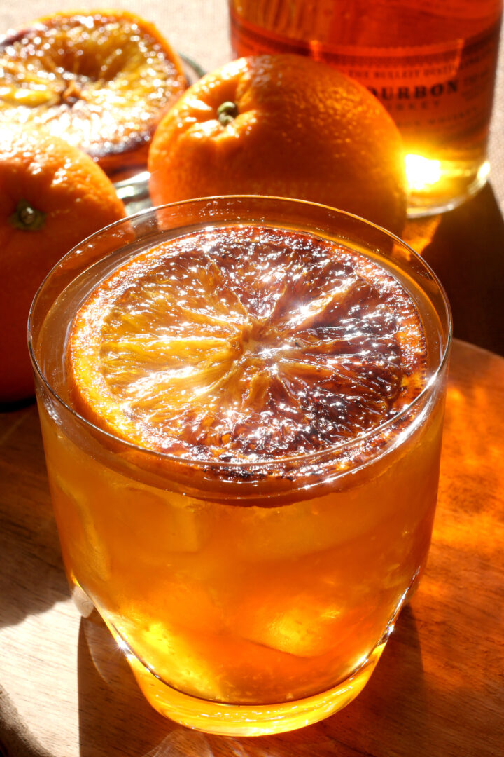 Charred Orange Bourbon Smash