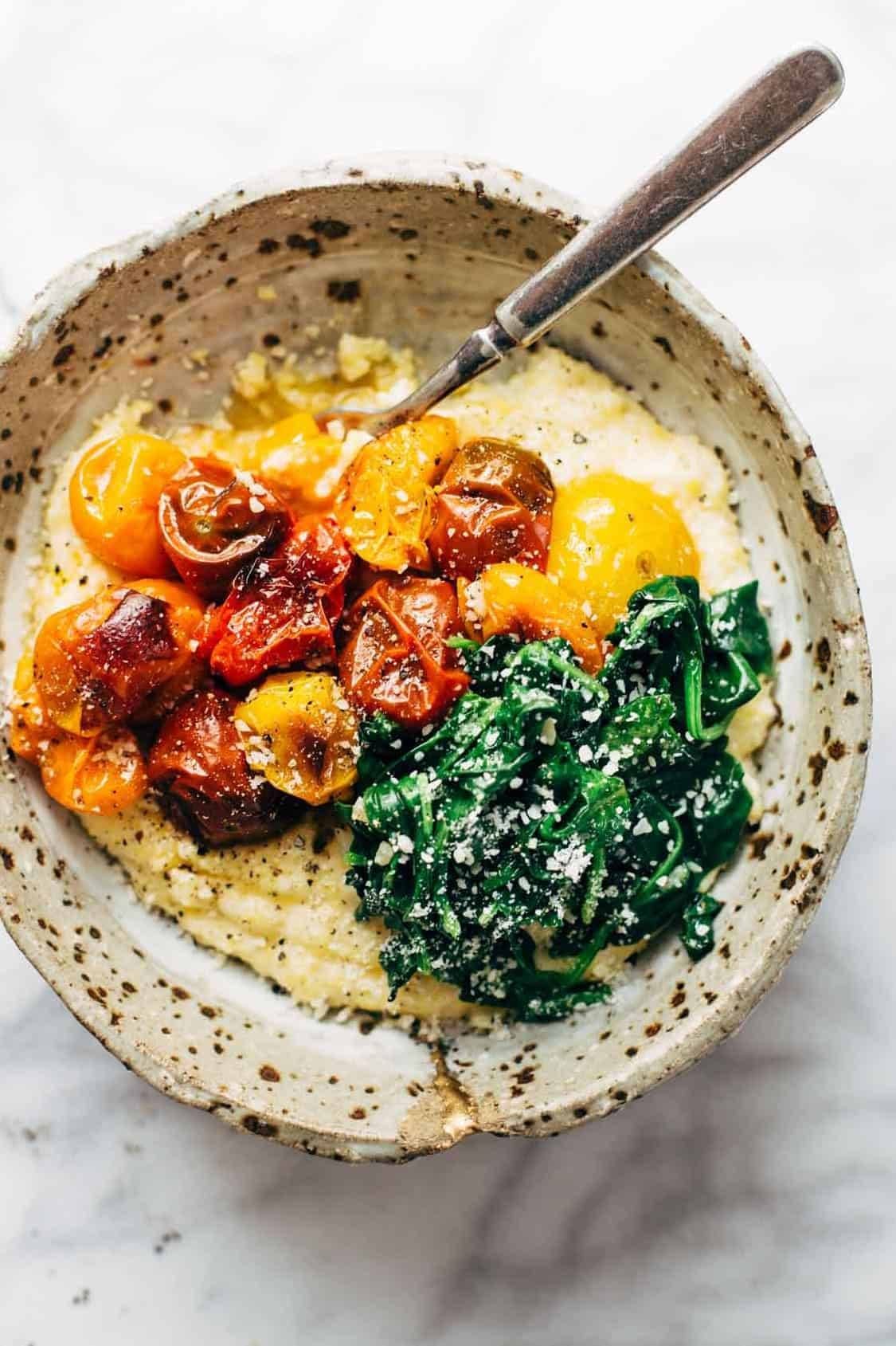 Rustic Italian Oven-Baked Tomato and Basil Polenta