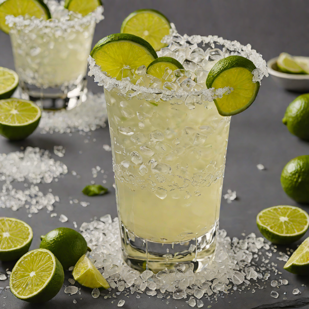 Salt-Rimmed On The Rocks Margarita with Triple Sec