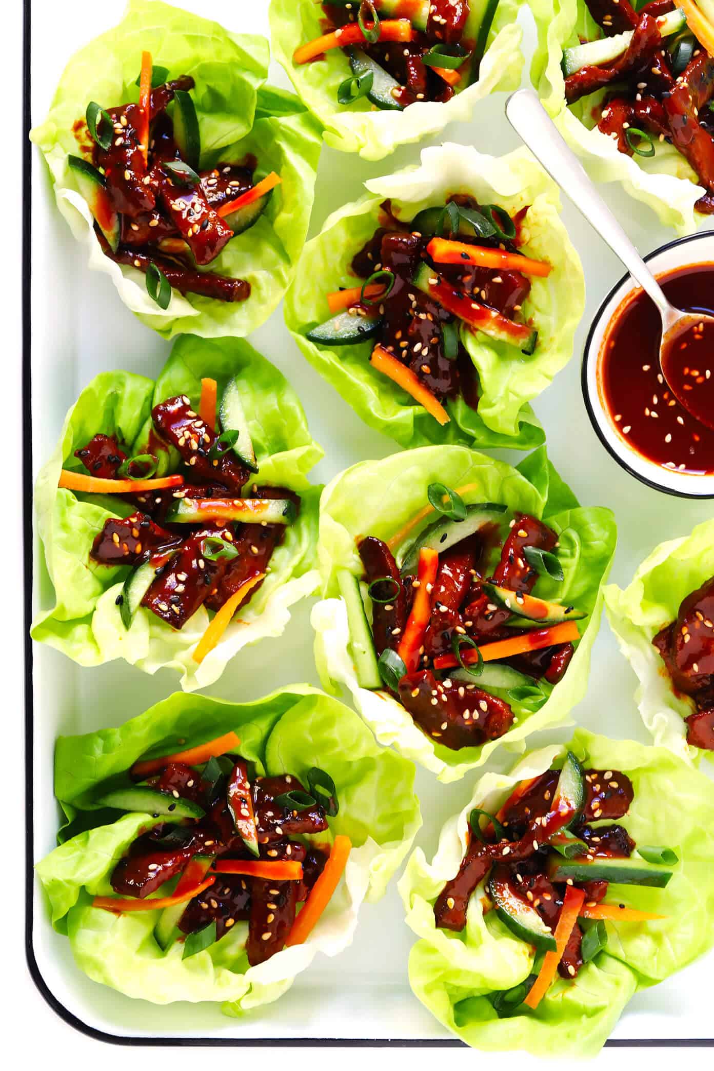 Korean-Style Beef Bulgogi Lettuce Wraps with Gochujang Mayo
