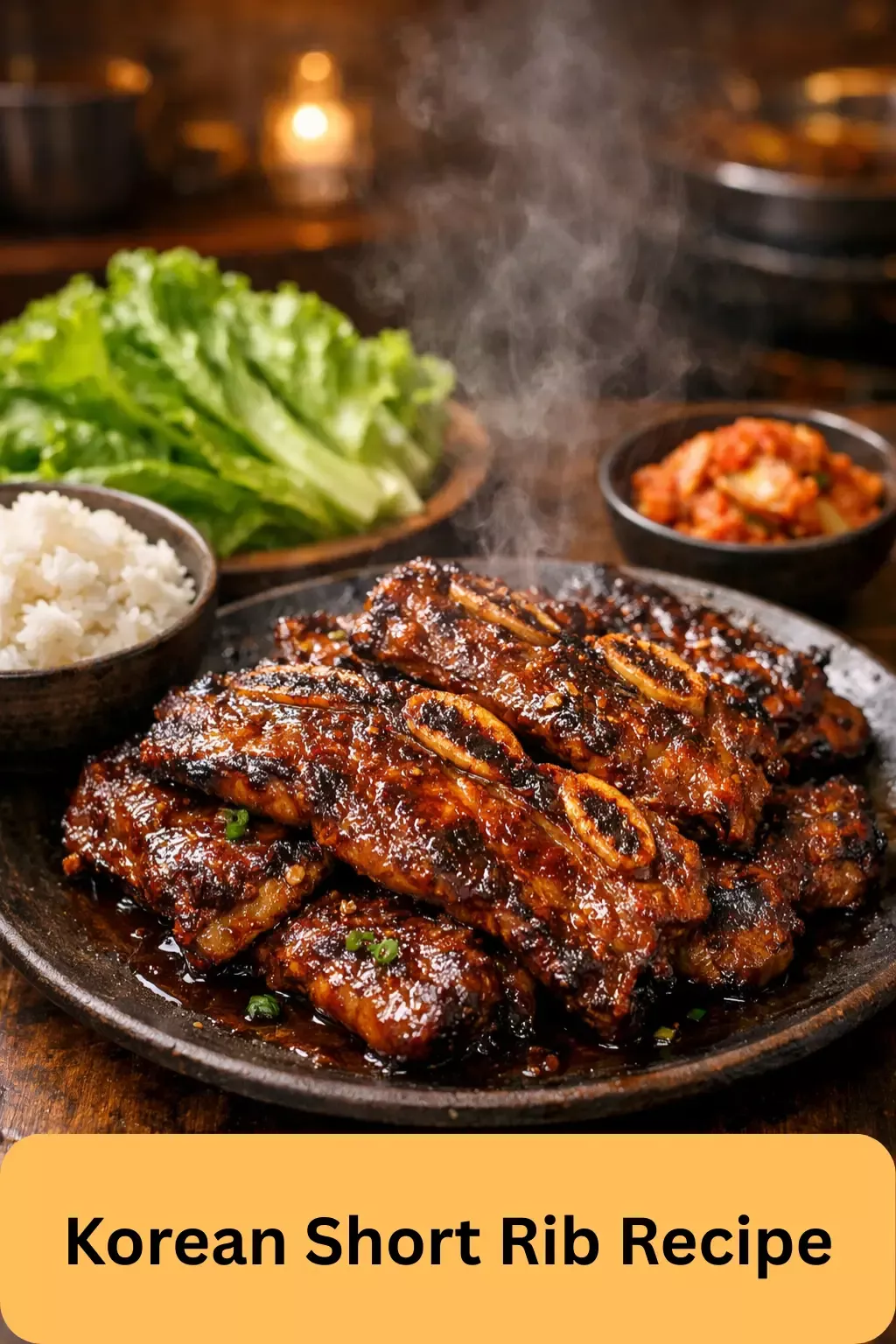 Grilled Korean-Style Beef Short Ribs with Spicy Gochujang Marinade