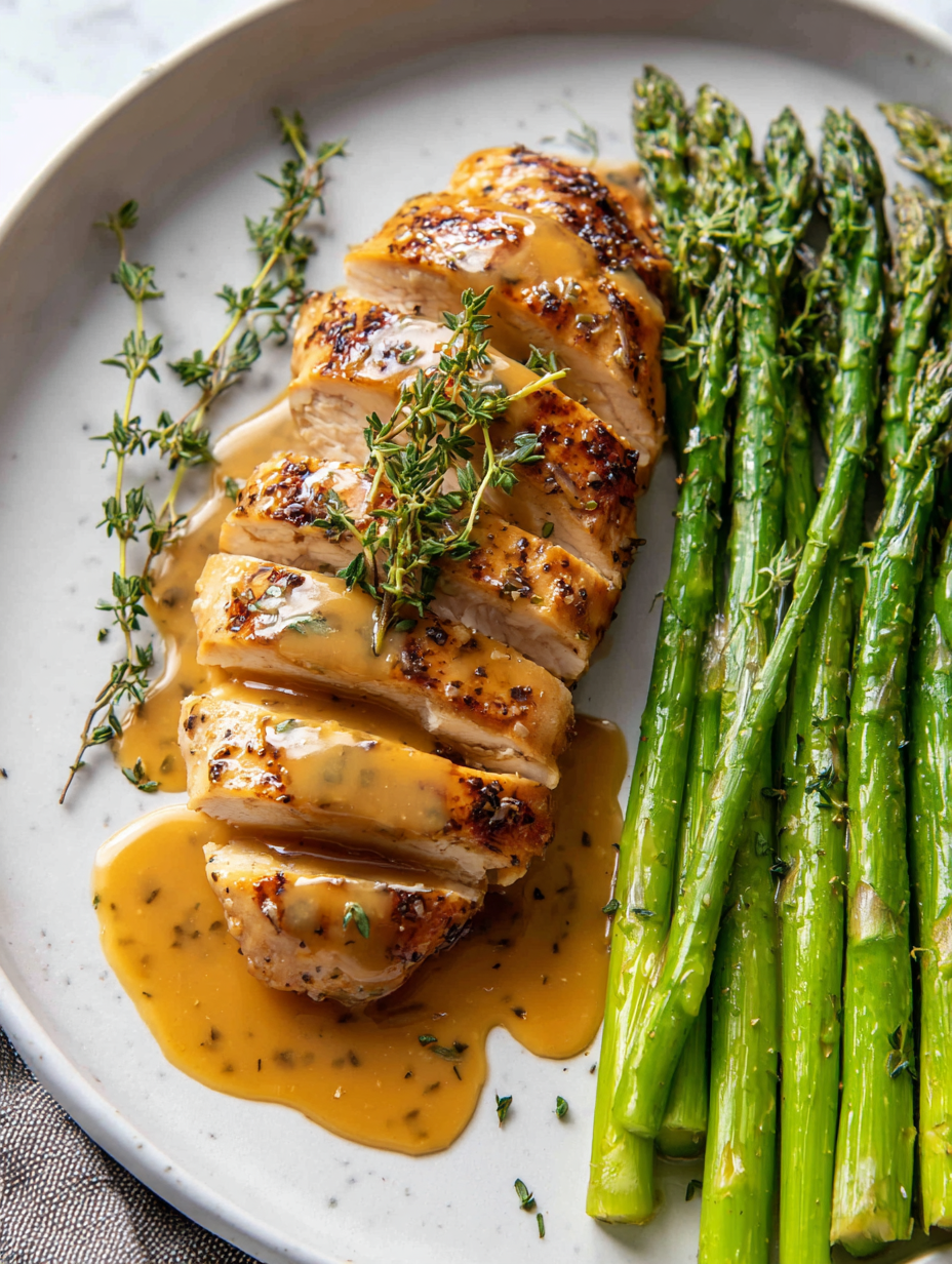 Sautéed Chicken with Honey Mustard Glaze and Toasted Almonds