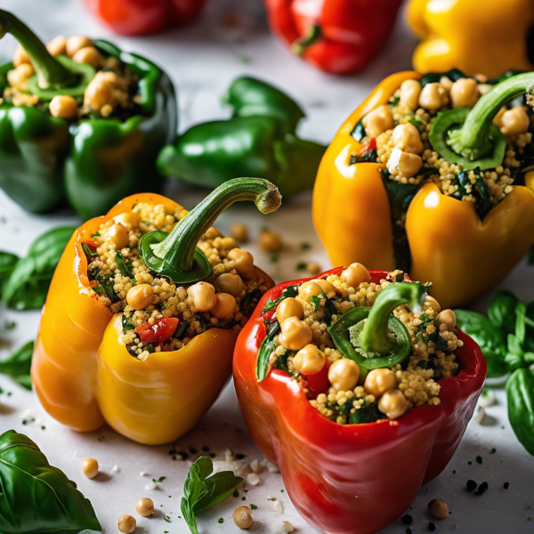 Mediterranean Hidden Veggie Stuffed Peppers