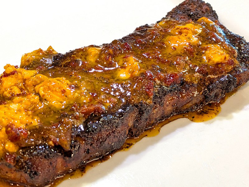 Grilled Coffee-Rubbed Steak with Smoky Chipotle Butter