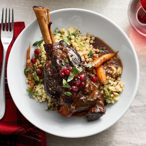 Slow-Cooked Lamb Shanks with Lemon Myrtle and Native Pepperberry