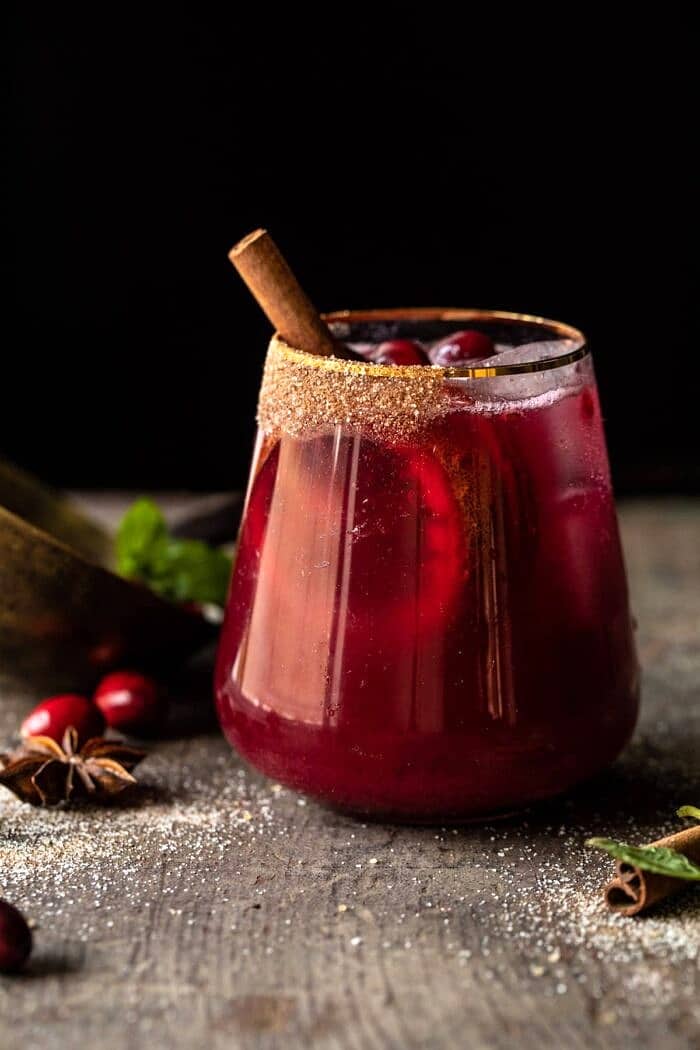 Spiced Cranberry Dark Rum Punch