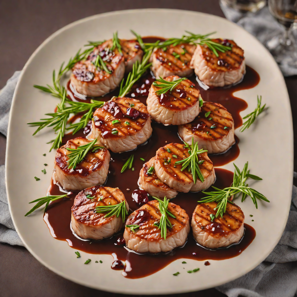 Pan-Seared Pork Medallions with Red Wine and Rosemary Sauce