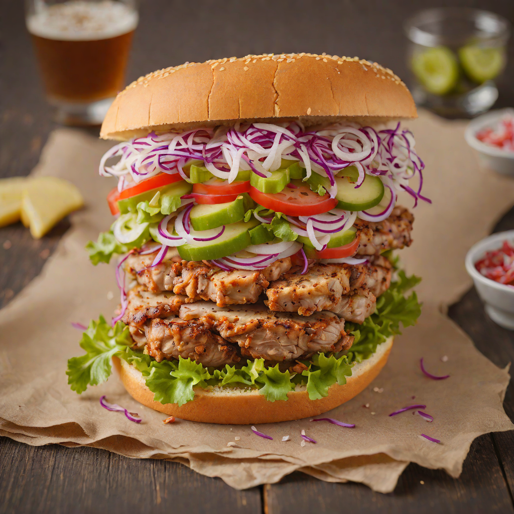 Pan-Seared Pork Tenderloin Sandwich with Pickled Slaw