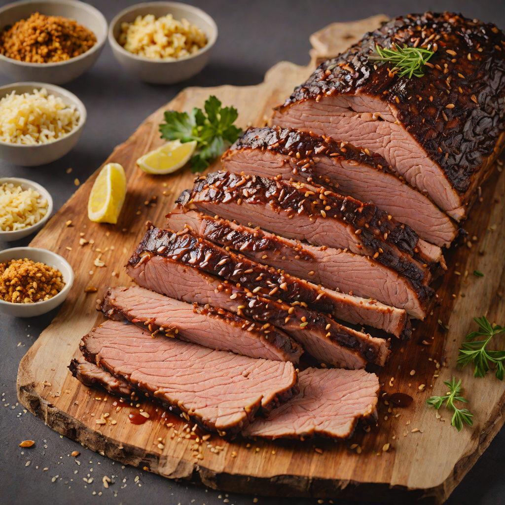 Hickory-Smoked Beef Brisket with Garlic and Brown Sugar Rub