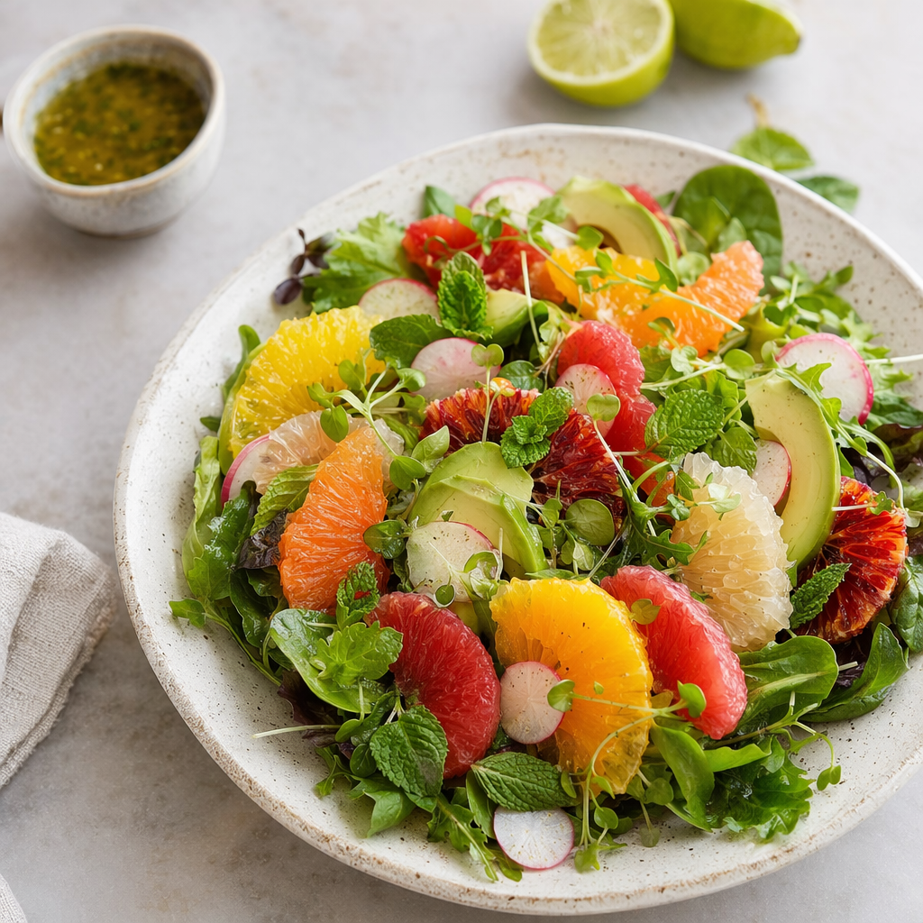 Pacific Time Citrus Salad with Honey-Lime Dressing