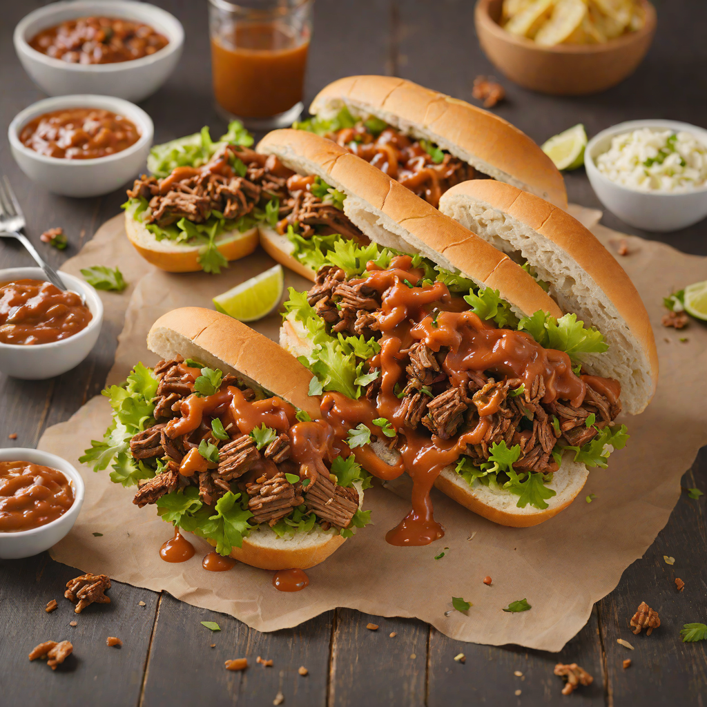 Braised Beef Debris Po' Boy with Spicy Creole Gravy