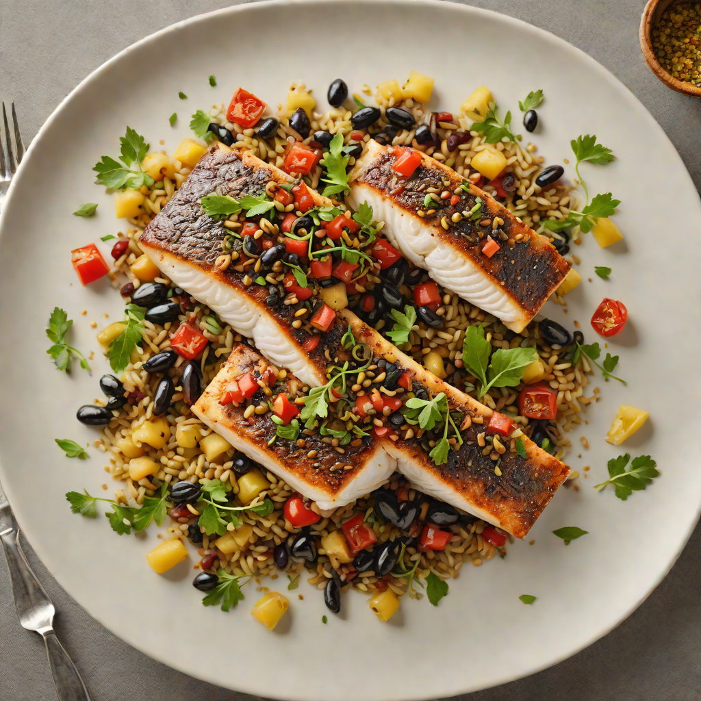 Pan-Seared Sea Bass with Mediterranean Olive Tapenade