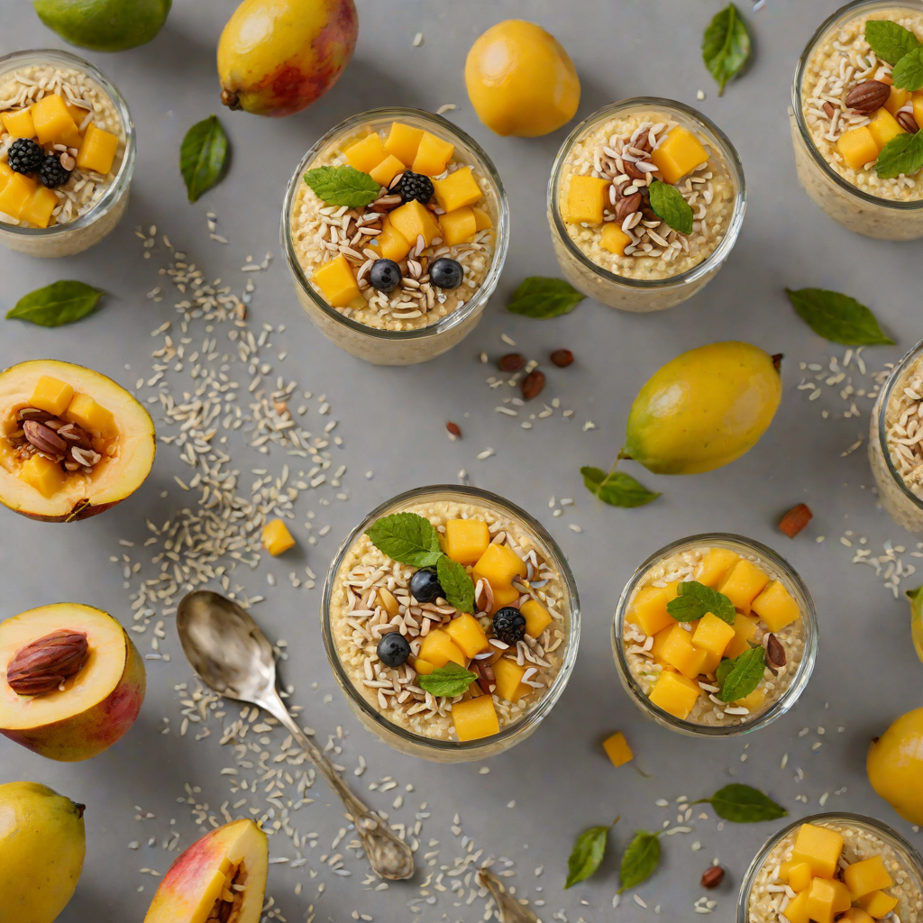 No-Bake Mango Coconut Chia Seed Pudding
