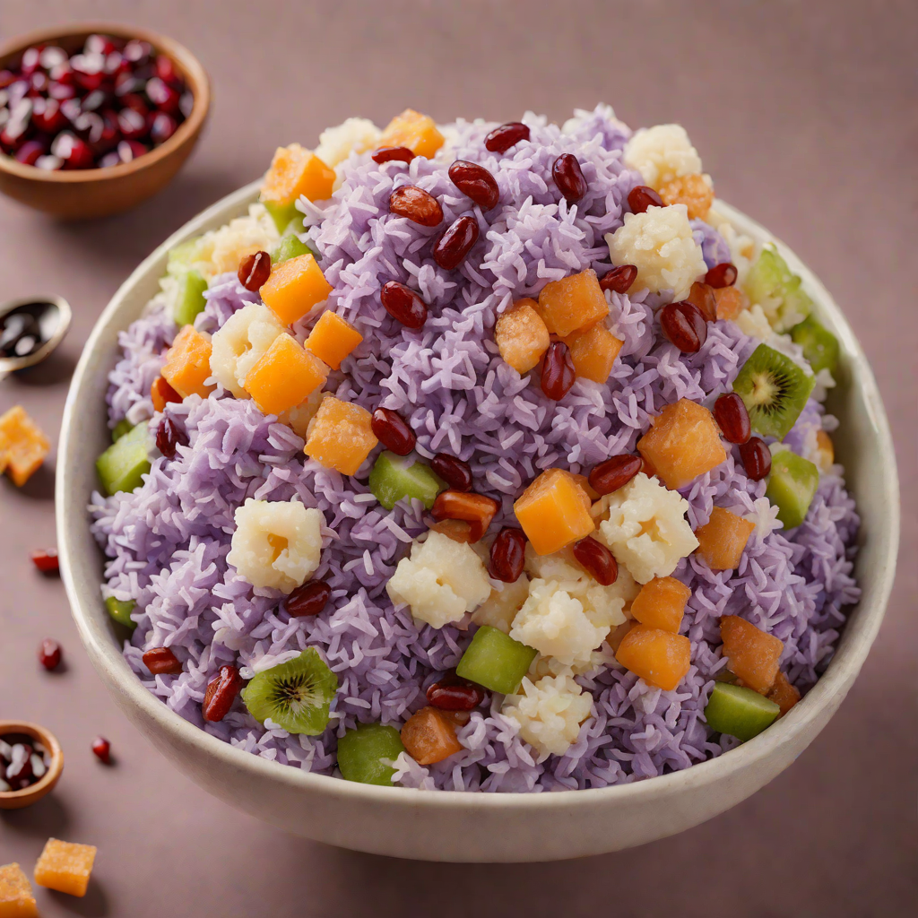 Halo-Halo Inspired Shaved Ice with Ube and Sweetened Beans