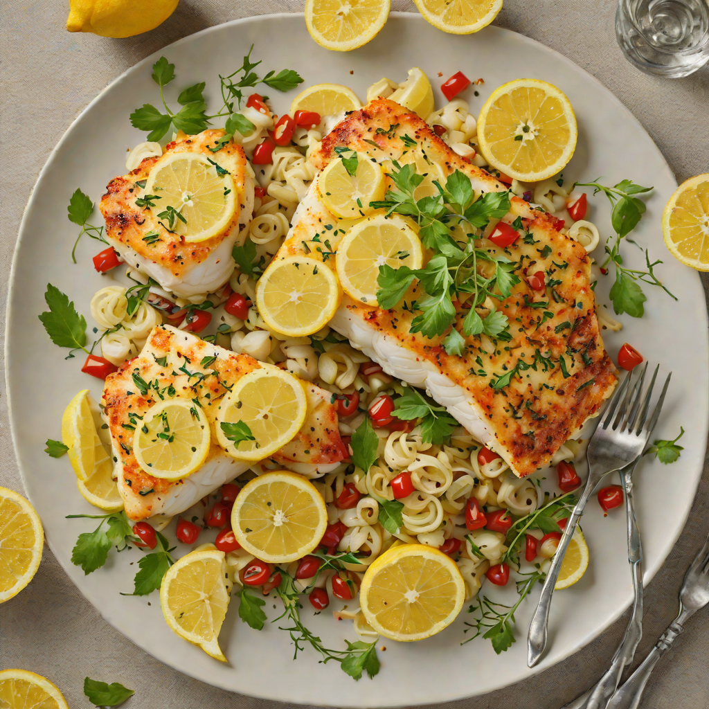 Baked Lemon-Garlic Mediterranean Cod