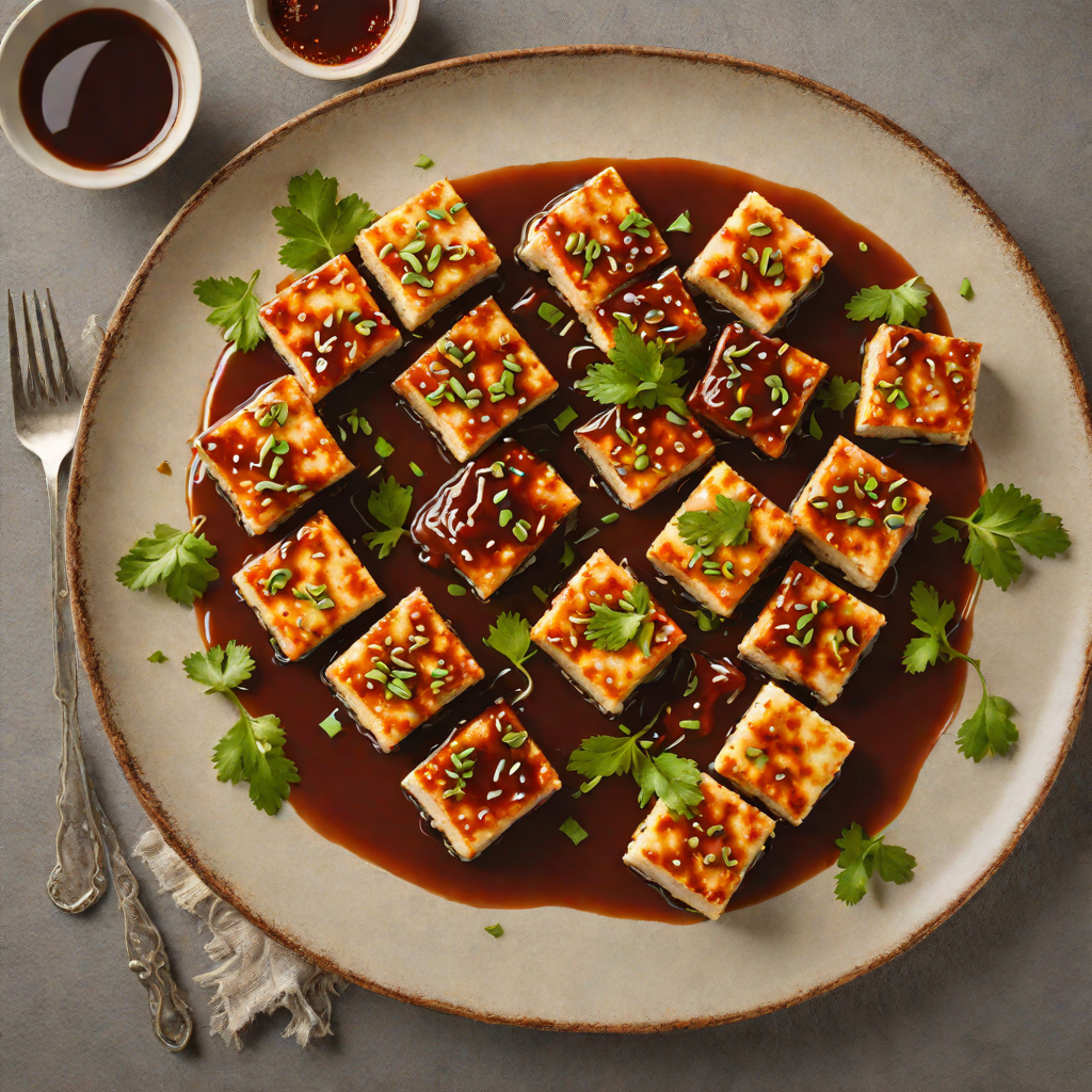 Pan-Fried Korean Tofu with Gochujang Glaze