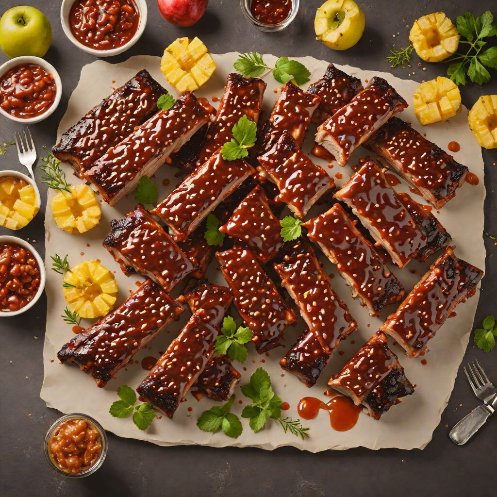 Smoked Applewood BBQ Ribs with Pineapple Glaze