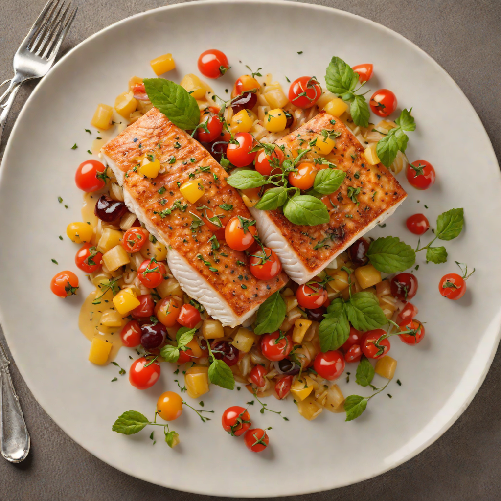 Pan-Seared Whitefish with Cherry Tomato and Michigan Cherry Compote