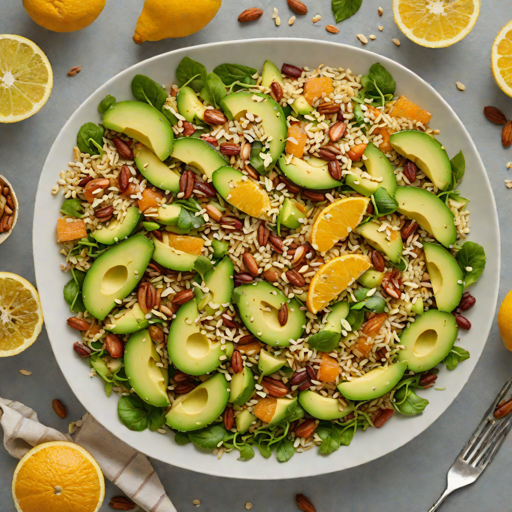 Citrus Avocado and Quinoa Salad with Toasted Almonds