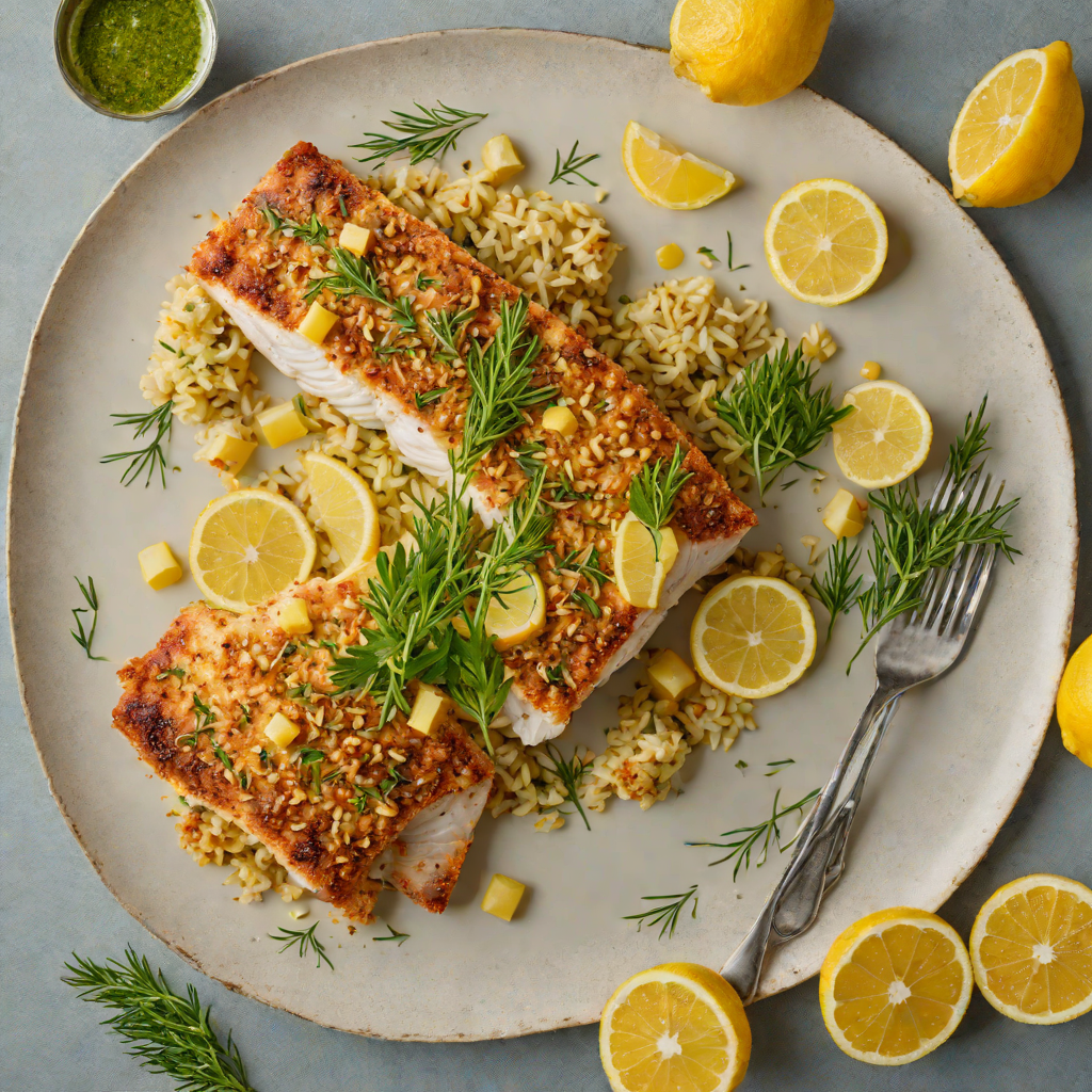 Macadamia-Crusted Barramundi with Lemon and Dill