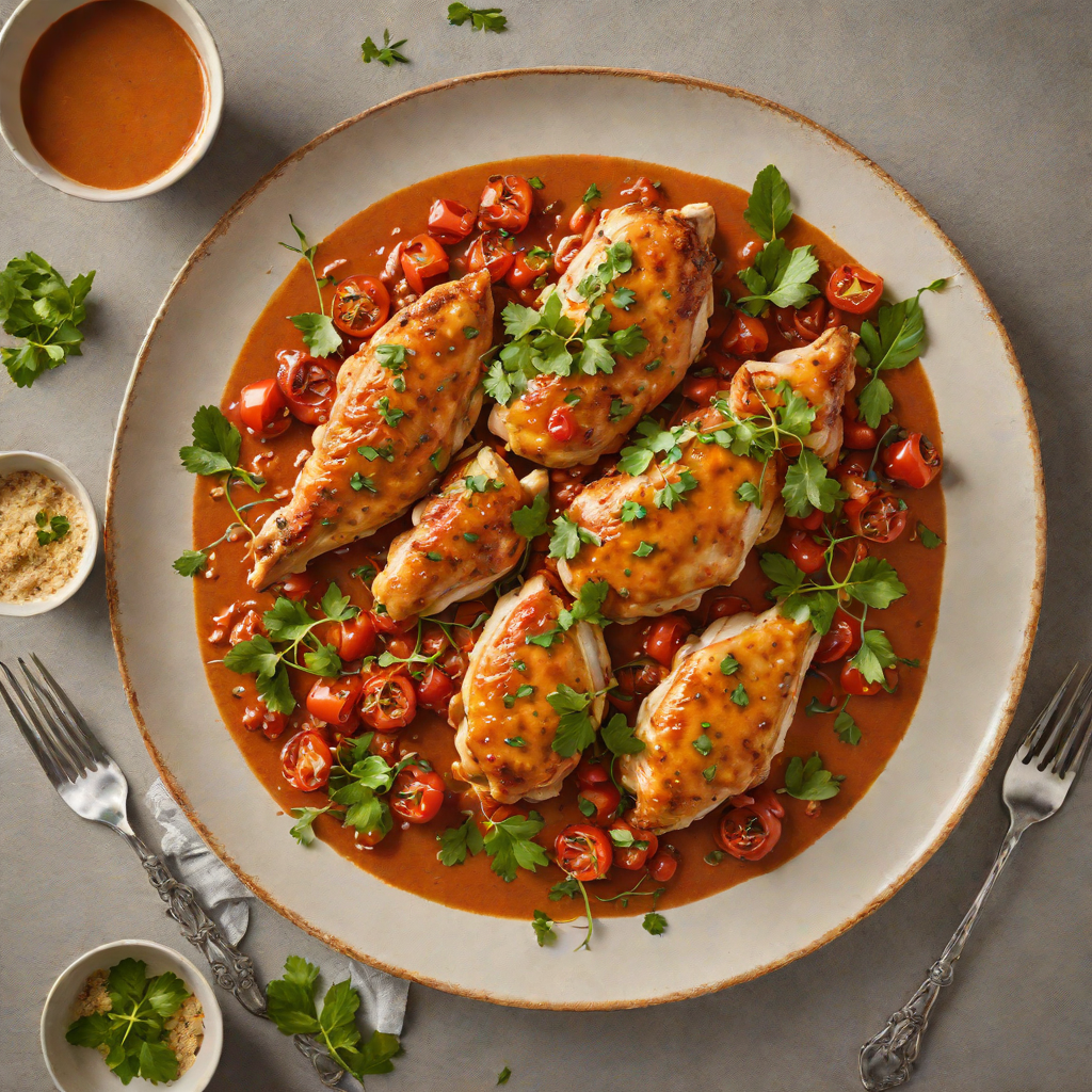 Pan-Seared Chicken with Berbere-Spiced Tomato and Coconut Sauce
