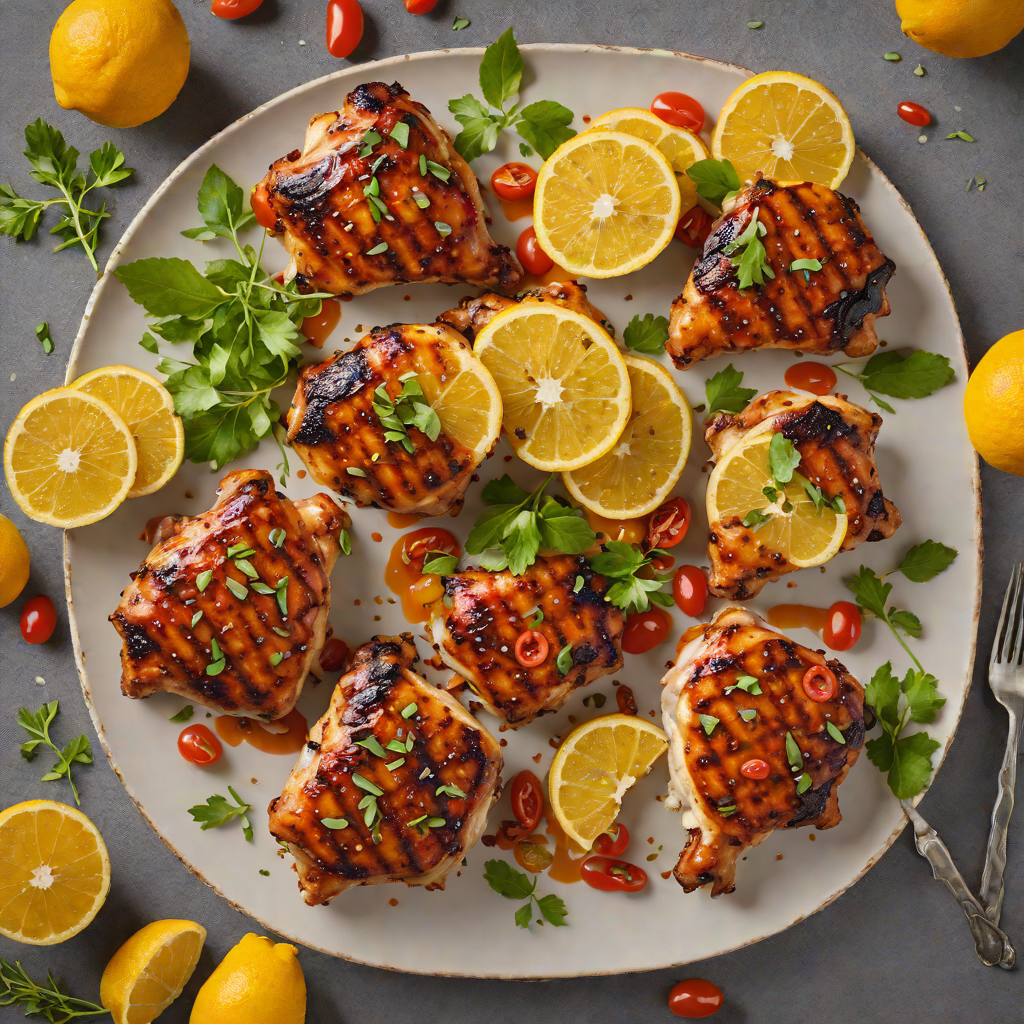 Grilled Citrus-Pepper BBQ Chicken Thighs