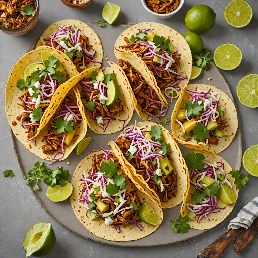 Grilled Pineapple and Pulled Pork Tacos with Cilantro Lime Slaw