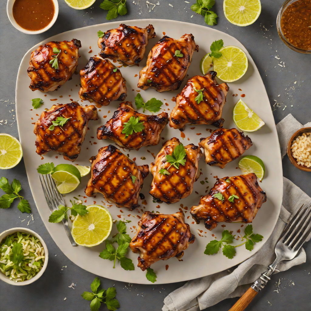 Caribbean Rum-Glazed Grilled Chicken Thighs