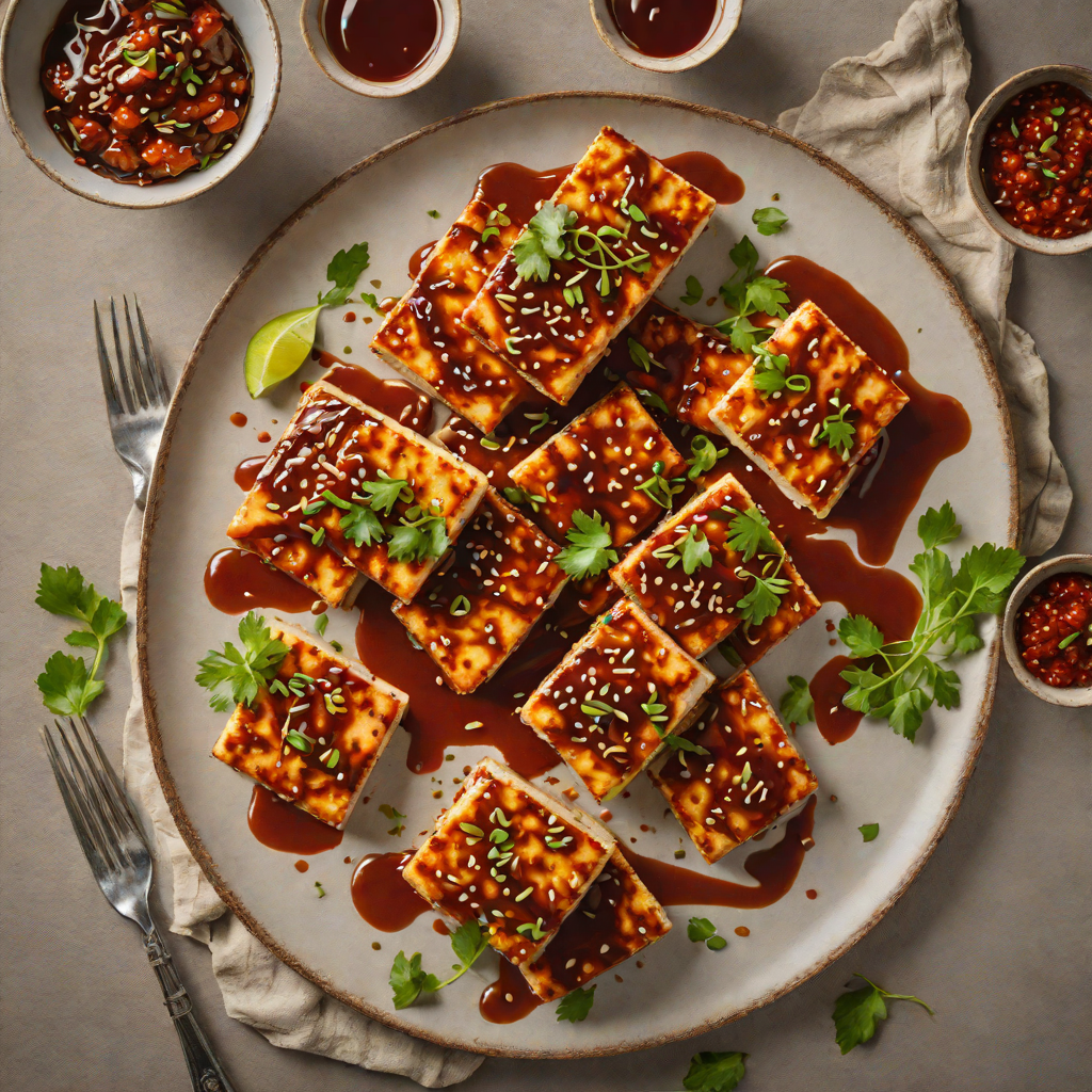 Pan-Seared Korean Tofu Steaks with Spicy Gochujang Glaze
