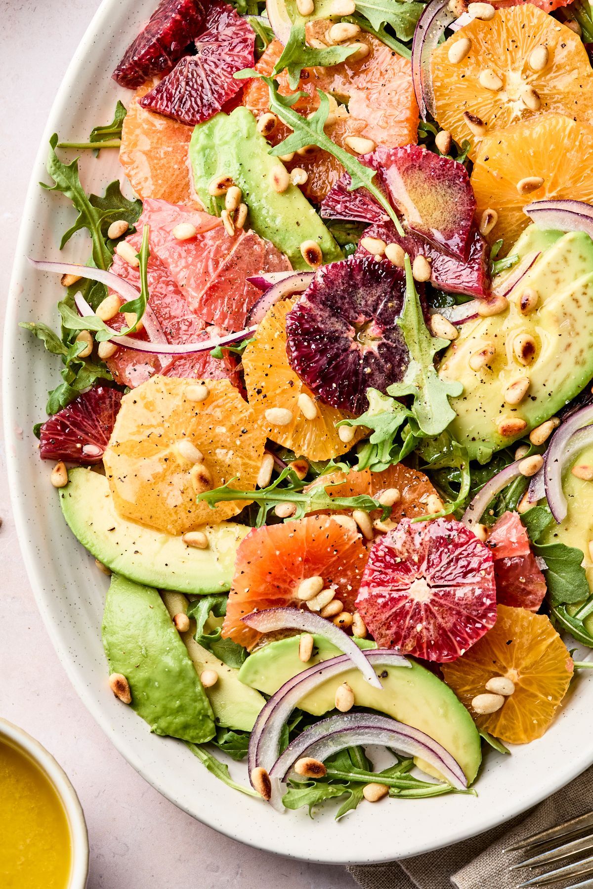 Charred Citrus and Avocado Salad with Tahini Dressing